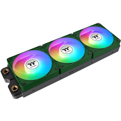 Thermaltake ct120 ex reverse argb sync pc cooling fan racing green (3-fan pack) case fans (groen, 3 stuks, 120 x 120 x 25 mm, pwm)