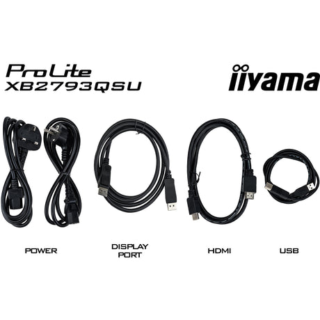 Iiyama prolite xb2793qsu-b1 27 monitor (zwart (mat), hdmi, displayport, usb, audio)