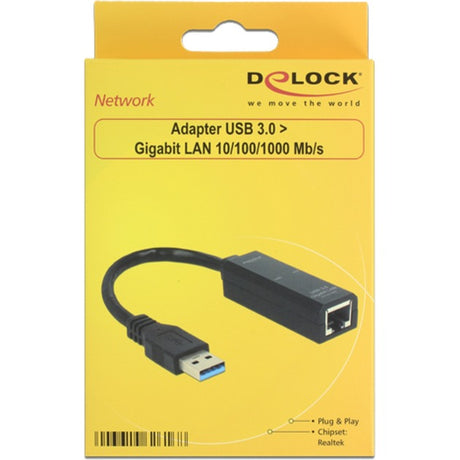 Delock Adapter USB 3.0 > Gigabit LAN (schwarz, 62616)