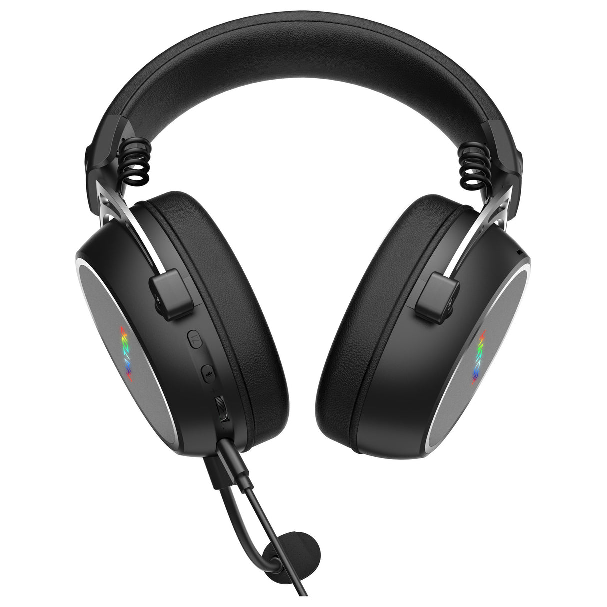 Hator hypergang 3 usb over-ear gaming headset (zwart, rgb, 7.1 virtual surround, usb bluetooth)