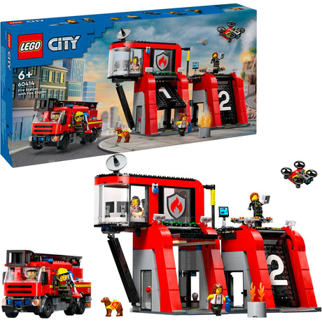 Lego City Feuerwache und Feuerwehrauto – 60414