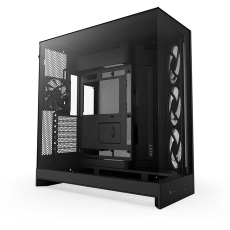 Nzxt H9 Flow RGB Midi-Tower-Gehäuse (schwarz (matt) | 2x USB-A | 1x USB-C | RGB | gehärtetes Glas)