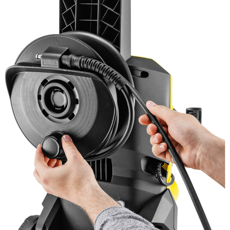 Kärcher K 5 WCM Premium Home Hochdruckreiniger (Gelb Schwarz, mit Schmutzfräse, Schlauchtrommel und Flächenreiniger)