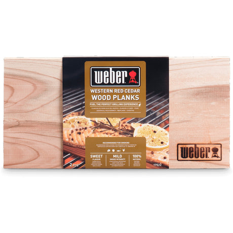 Weber Western Red Cedar Holzbretter – kleines Aromaholz (2 Stück, 15 x 30 cm)