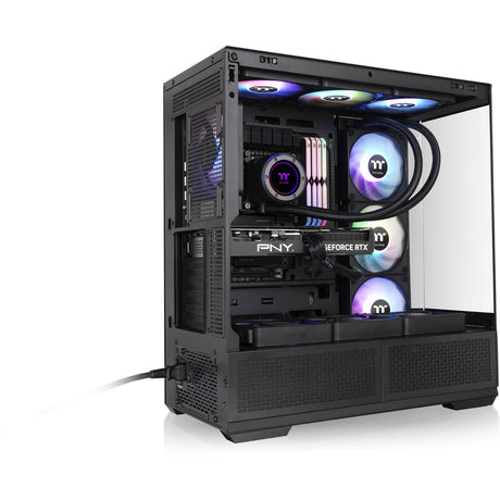 Thermaltake View 370 tg argb Midi-Tower-Gehäuse (schwarz | 2x USB-A | 1x USB-C | RGB | gehärtetes Glas)