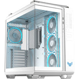 Asus TUF Gaming GT502 Horizon ArGB Midi-Tower-Gehäuse (weiß | 3x USB-A | 1x USB-C | gehärtetes Glas)