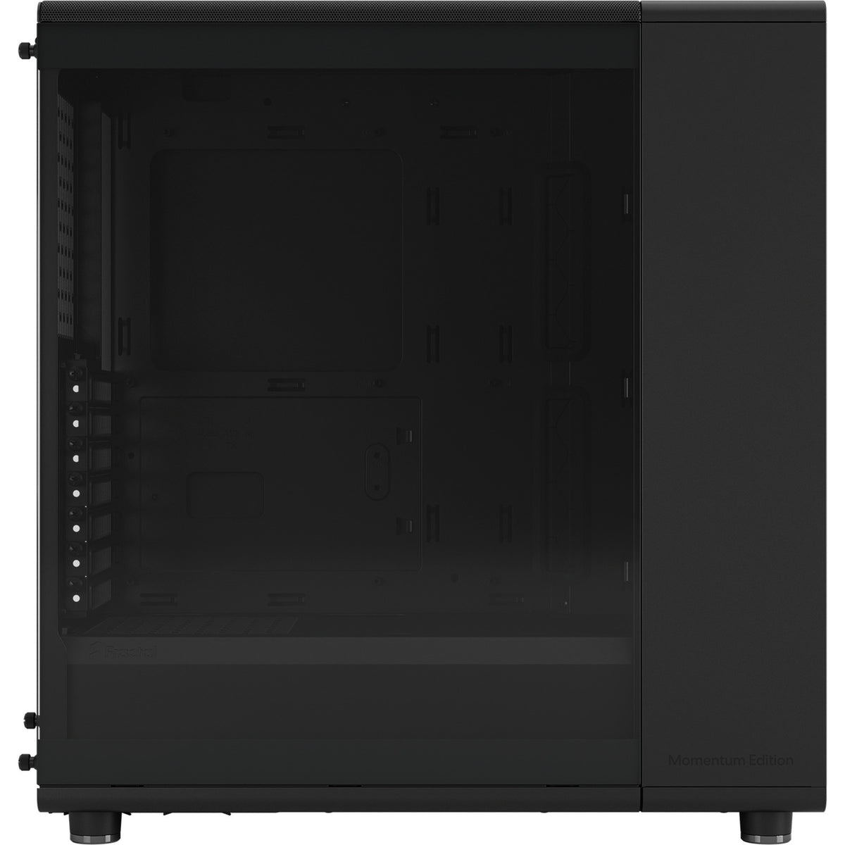 Fractal Design North – Momentum Edition Midi-Tower-Gehäuse (schwarze Holzfarbe | 2x USB-A | 1x USB-C | gehärtetes Glas)