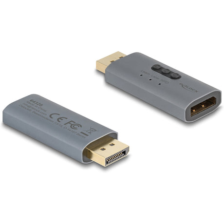 Delock displayport edid emulator 8k adapter (antraciet)