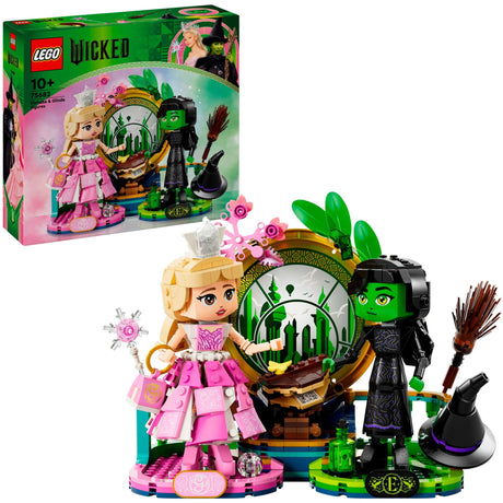 Lego 75682 böse Elphaba- und Glinda-Figuren