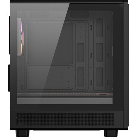 Xyz PC Gear Atom Midi-Tower-Gehäuse (schwarz | 2x USB-A | 1x USB-C | gehärtetes Glas)