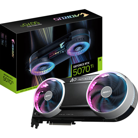 Gigabyte geforce rtx 5070 ti aorus infinity 16g grafische kaart (dlss 5, 3x displayport, 1x hdmi 2.1)