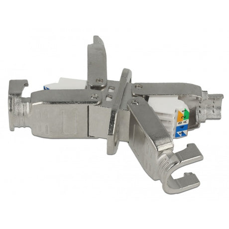 Delock Kupplung für Netzwerkkabel Cat.6a STP (Silber)