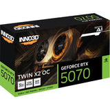 Inno3d Geforce RTX 5070 Twin x2 OC Grafikkarte (schwarz, DLSS 4, 3x Display Port, 1x HDMI 2.1)