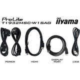 Iiyama Prolite T1932MSC-W1SAG 19 Touchscreen-Monitor (weiß, HDMI, Display-Port, VGA, USB-B)