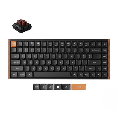 Keychron K3 Max SE QMK kabellose, benutzerdefinierte mechanische Tastatur (schwarz, US-Layout (QWERTY), Milchpommelbraun, 75 %, RGB, Hot-Swap, 2,4 GHz | Bluetooth 5.3 | USB-C)