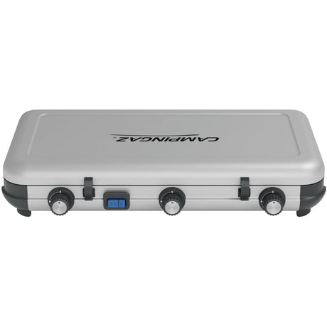 Campingaz Campingküche 2 Multi-Cook Campingkocher – 3-teilige Kochfläche – elektronische Zündung – Silbergrau