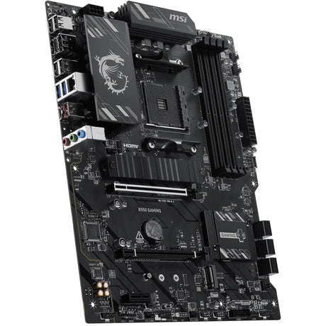 Msi b550 gaming socket am4 moederbord (zwart zilver, raid, gb-lan, sound, atx)