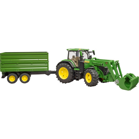 Bruder John Deere 7R 350 mit Frontlader und Transportanhänger Modellfahrzeug (03155)