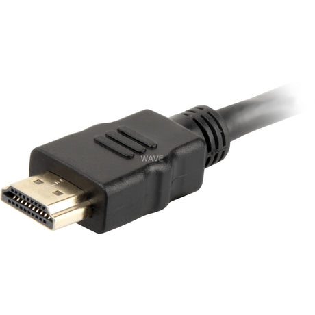Sharkoon High-Speed-HDMI-Kabel mit Ethernet (schwarz, 1 Meter, 4k, vergoldet)