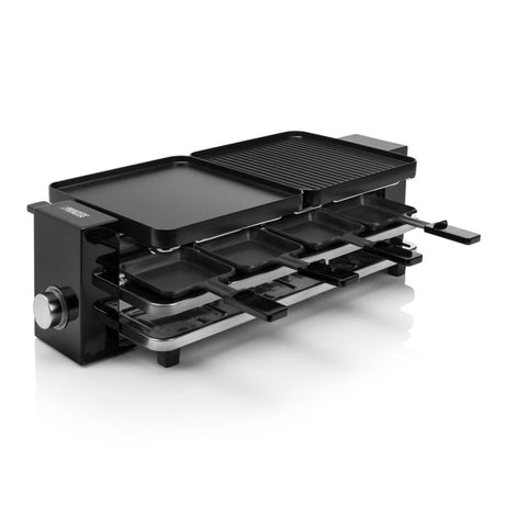 Princess 162925 Raclette Piano Black 8 Gourmet-Set (schwarz)
