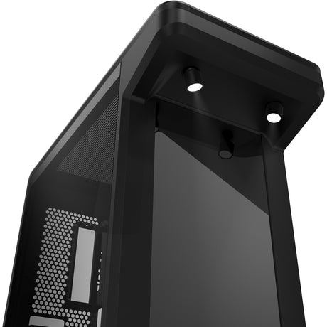 Cooler Master Masterframe 360 Stage LCD Midi-Tower-Gehäuse (schwarz | 2x USB-A | 1x USB-C | gehärtetes Glas)