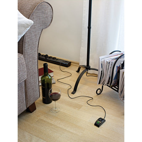 Brennerstuhl Primera-Tec Comfort Switch Plus 19.500A Steckdosenleiste mit Überspannungsschutz 7-fach schwarz 2m H05VV-F 3G1,5 2 permanent, 5 schaltbar