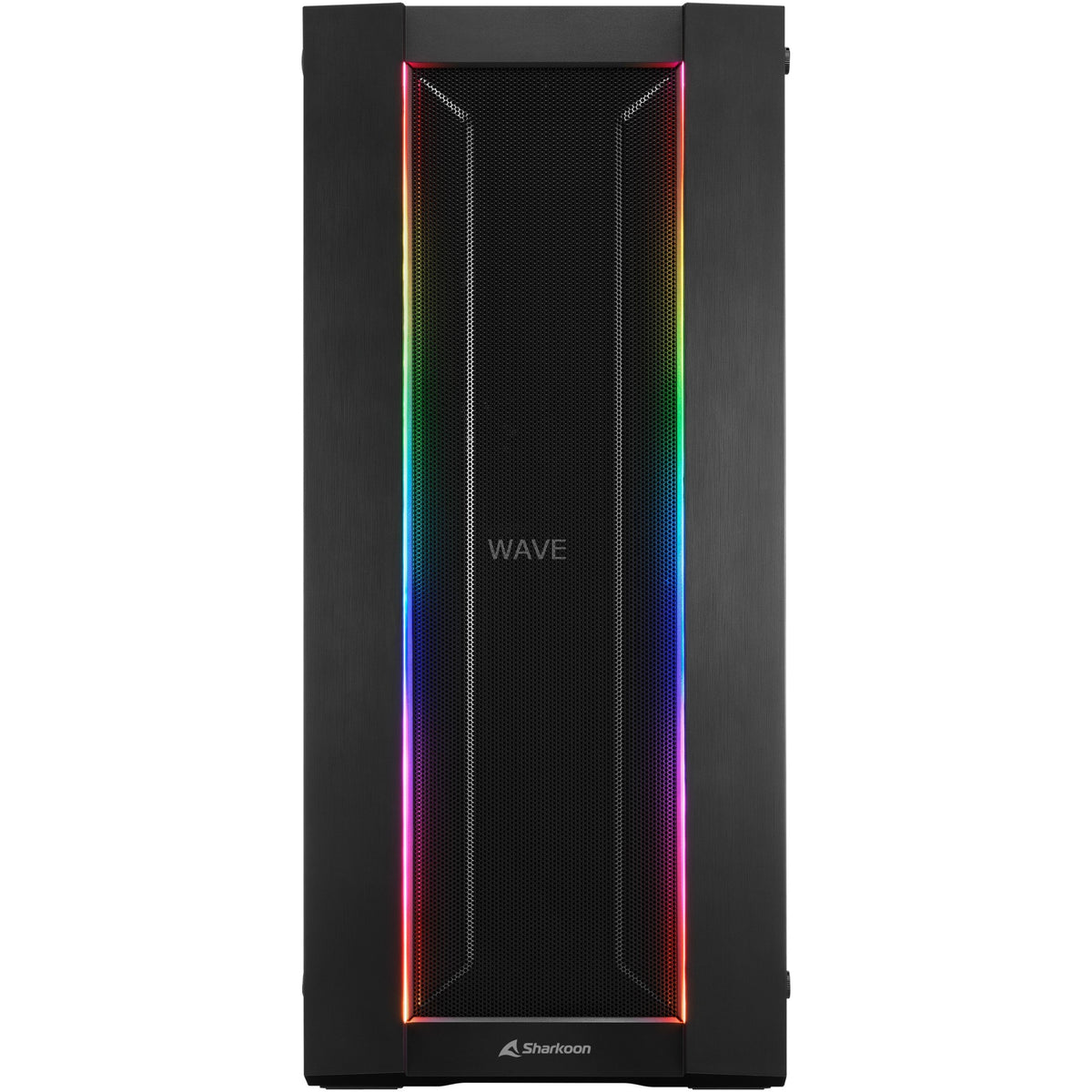 Sharkoon Elite Shark ca200m Big-Tower-Gehäuse (schwarz | 4x USB-A | gehärtetes Glas)