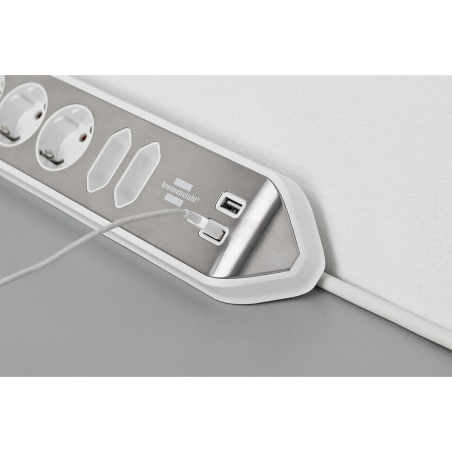 Brennenstuhl Brennenstuhl Estilo Hoekstopcontact 4-fach mit USB-Ladefunktion
