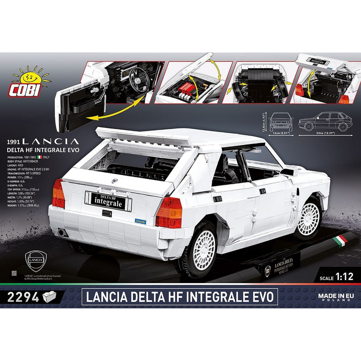 Cobi lancia delta hf integrale evo - executive edition constructiespeelgoed (schaal 1:12)