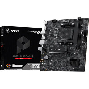Msi pro b550m-b socket am4 moederbord (zwart, raid, gb-lan, sound, µatx)