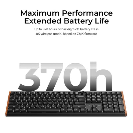 Keychron k5 ultra 8k wireless custom mechanical keyboard (zwart, us lay-out (qwerty), milk pom brown, 100%, rgb leds, lsa double-shot pbt, usb-c | 2.4 ghz | bluetooth 5.2)