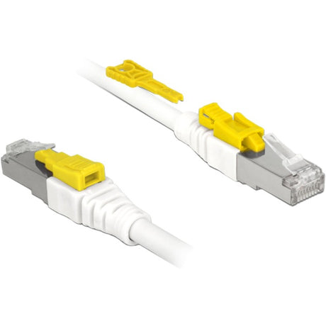 Delock Netzwerkkabel RJ-45 Secure mit Cat.6a (weiß, 85335, 5 Meter)
