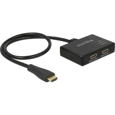 Delock 1x HDMI in > 2x HDMI out HDMI Splitter (schwarz, 60 Zentimeter, 4k)