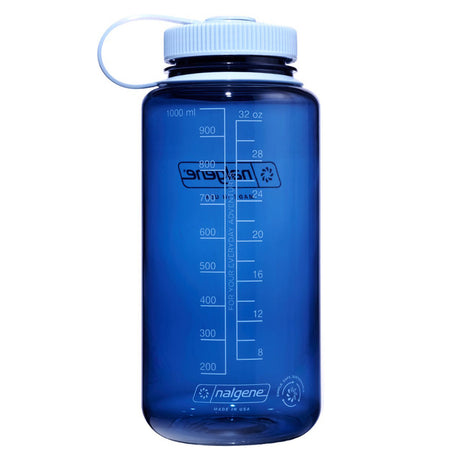 Nalgene Wide Mouth Sustain Wasserflasche, 1 Liter Trinkflasche (Indigo)