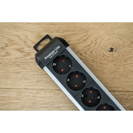 Brennerstuhl Premium-Alu-Line-Steckdose mit Schalter 10-fach 3m H05VV-F 3G1,5