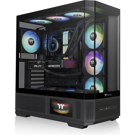 Thermaltake View 370 tg argb Midi-Tower-Gehäuse (schwarz | 2x USB-A | 1x USB-C | RGB | gehärtetes Glas)