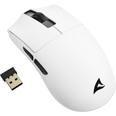 Sharkoon Fireglider One Gaming-Maus (weiß, 400 – 12.000 dpi, 2,4 GHz USB)