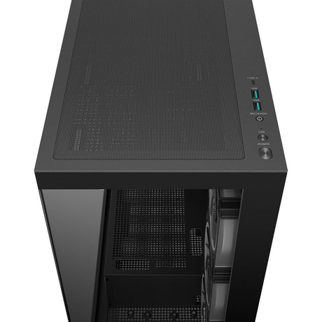 Deepcool CG580 4f v2 Midi-Tower-Gehäuse (schwarz | 2x USB-A | 1x USB-C | RGB | gehärtetes Glas)