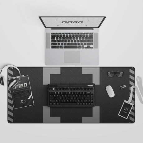 Iqunix OG80 Dark Side kabellose mechanische Tastatur (schwarz, US-Layout (QWERTZ), Gateron-Rot, 80 % (TKL), RGB-LEDs, Hot-Swap-fähig, PBT, 2,4 GHz | Bluetooth 5.1 | USB-C)