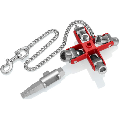 Knipex 00 11 06 v01 Schaltschrankschlüssel mit 9 Profilen - quadratische Flächen