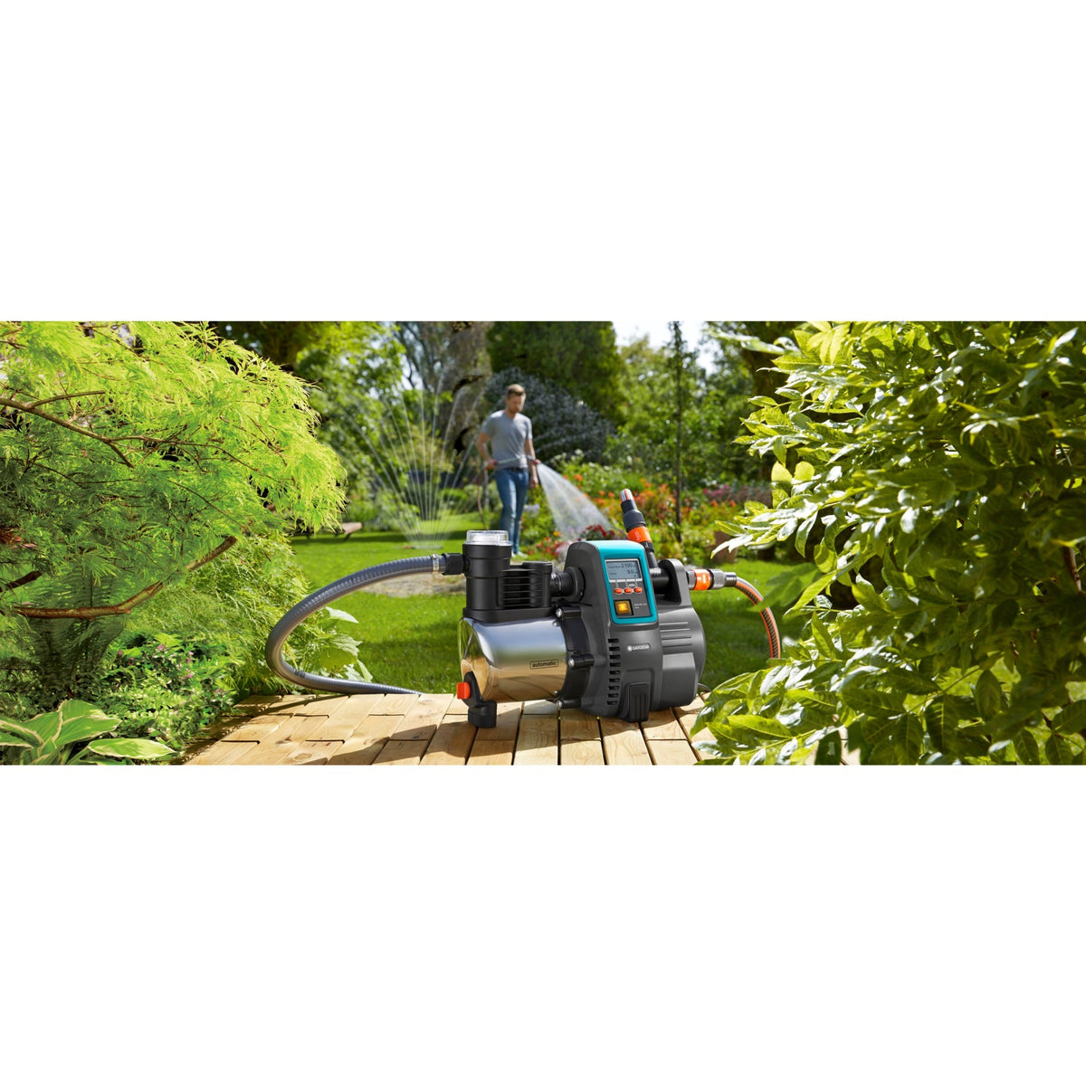 Gardena Druckpumpe 6000 6 LCD Edelstahl (Edelstahl schwarz, 1760-20)