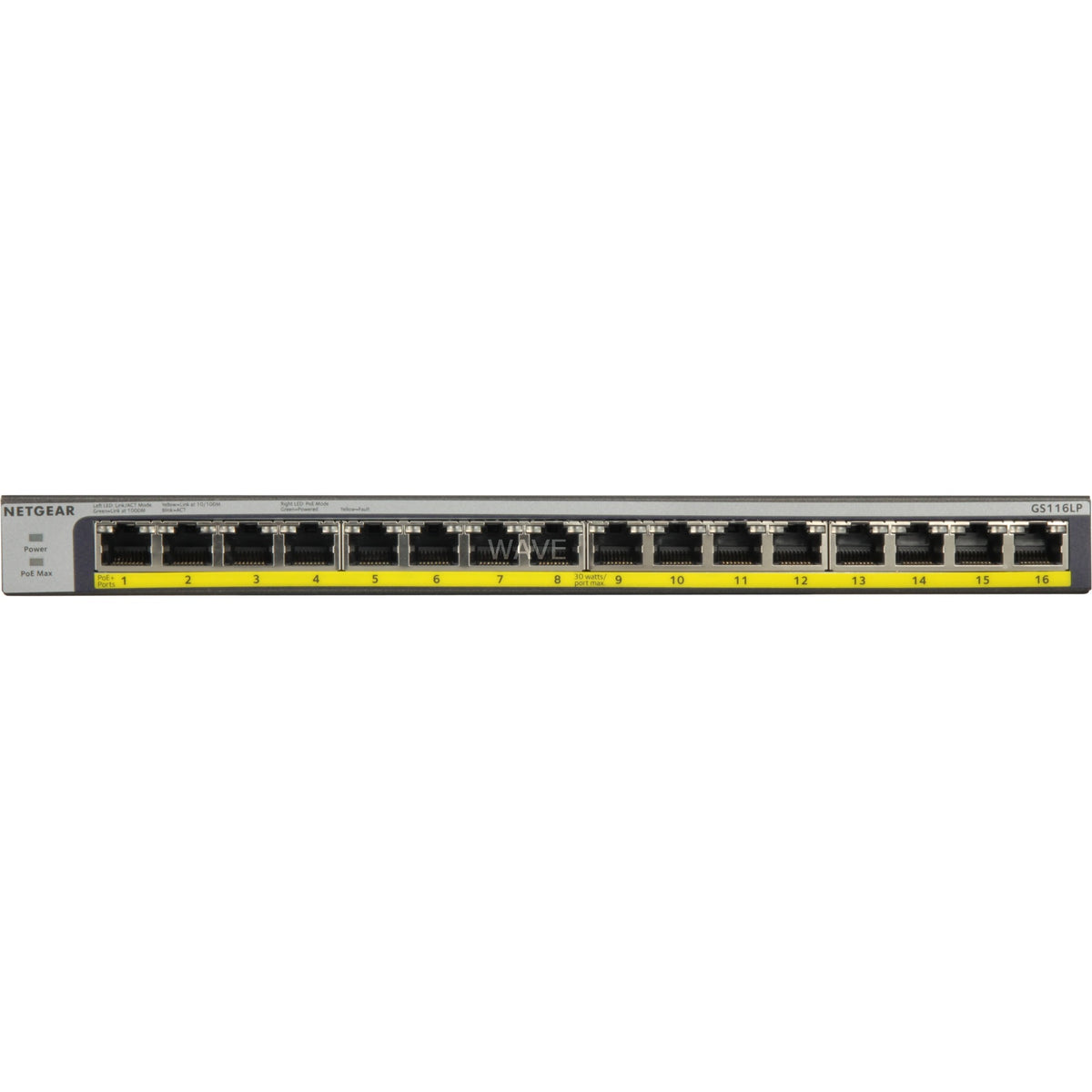 Netgear GS116LP 16-Port PoE PoE+ Gigabit Ethernet Unmanaged Switch