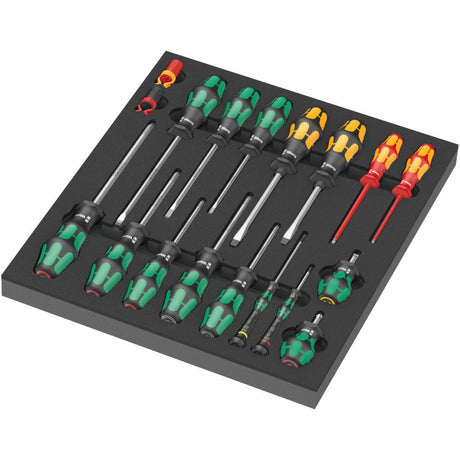 Wera 9700 Tool Rebel Werkstattwagen 1, 94-teiliger Werkzeugwagen (schwarz, inkl. 4 Moosgummieinlagen mit Werkzeug)