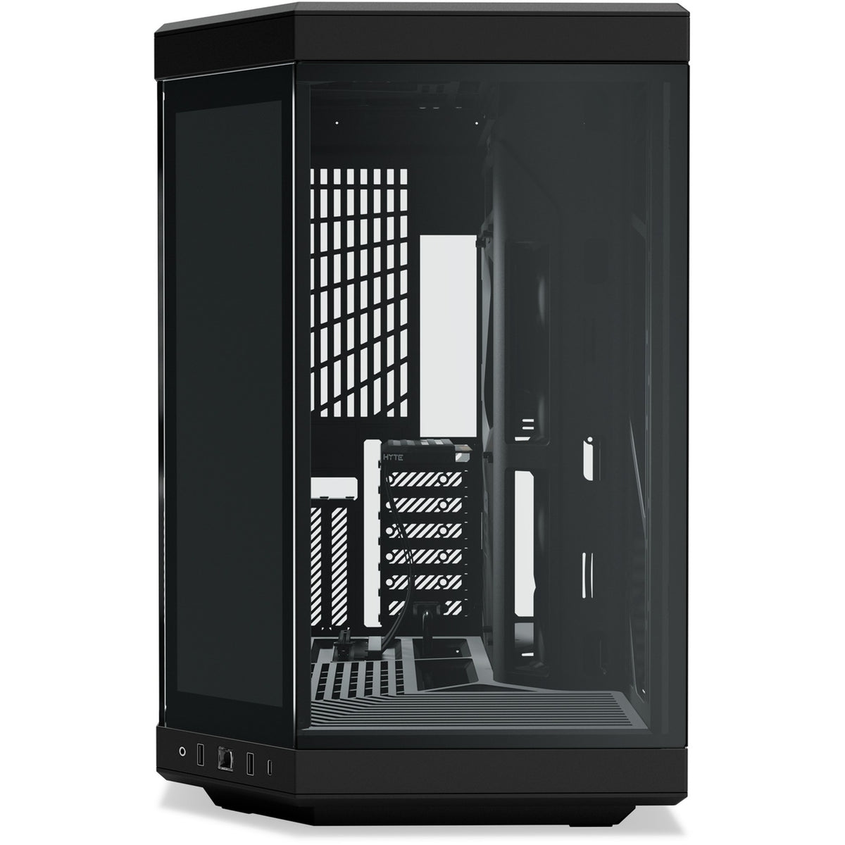 Hyte y70 Touch Infinity Midi-Tower-Gehäuse (schwarz | 2x USB-A | 1x USB-C | gehärtetes Glas)
