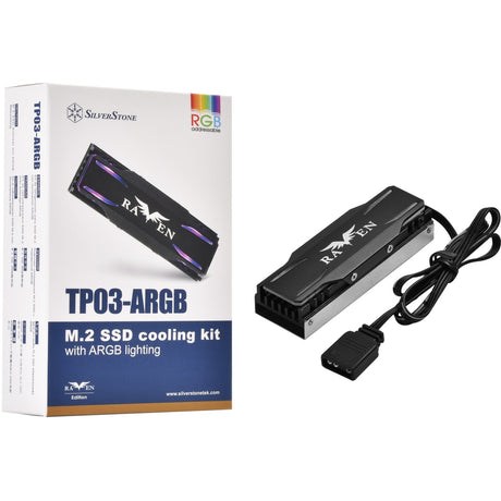 Silverstone TP03-ARGB Kühlkörper (schwarz, geeignet für m.2 2280 SSD)
