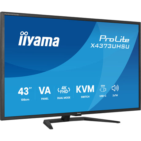 Iiyama Prolite X4373UHSU-B2 42,5 4K UHD-Monitor (Schwarz (matt), HDMI, DisplayPort, USB-C)
