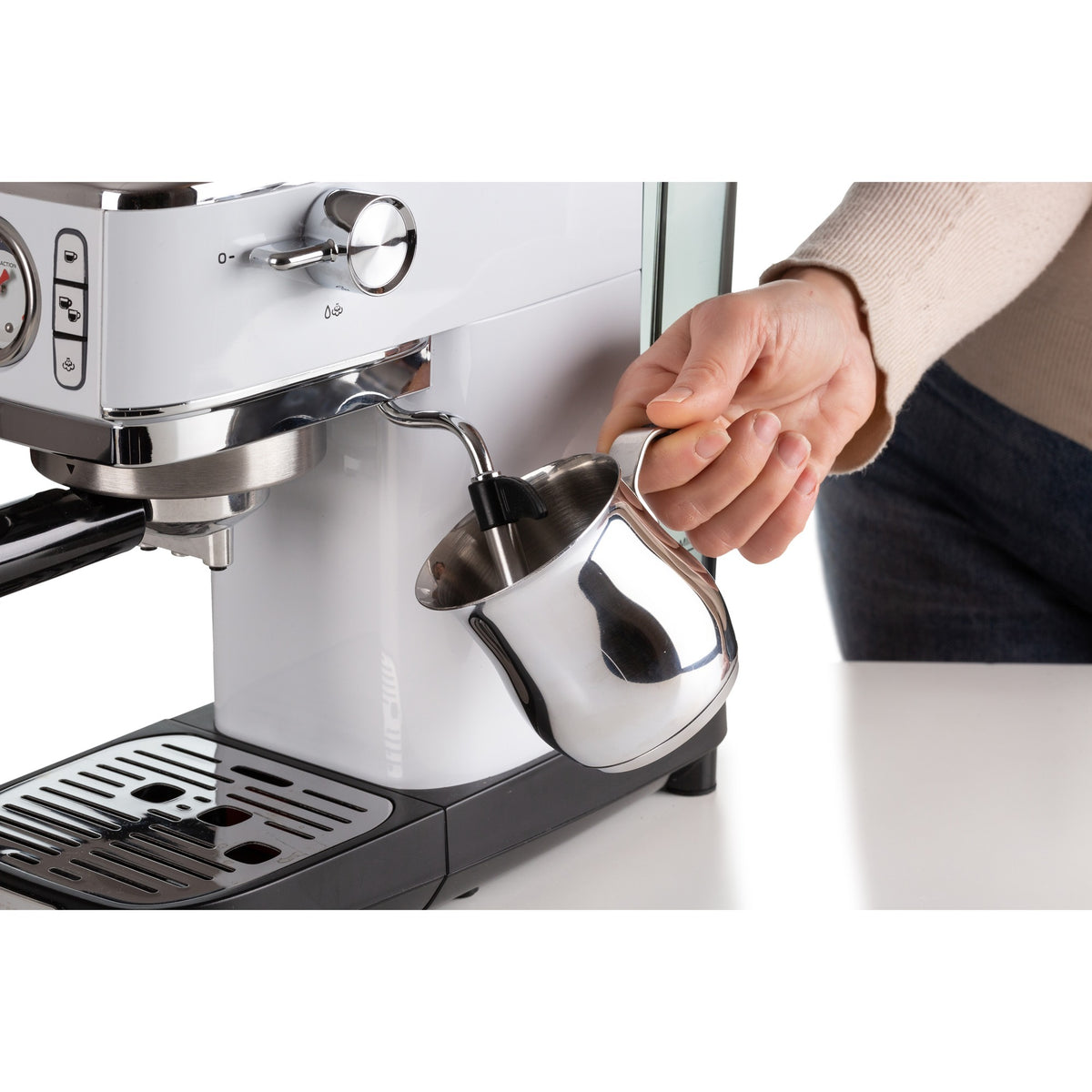 Ariete Moderna Espresso Slim 1381 14 Espressomaschine (weiß)