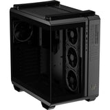 Asus tuf gaming gt502 horizon argb midi tower behuizing (zwart | 3x usb-a | 1x usb-c | tempered glass)