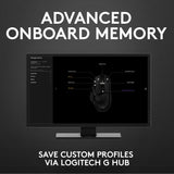 Logitech G502 Hero Hochleistungs-Gaming-Maus (schwarz, 100–25.600 dpi, RGB-LEDs)