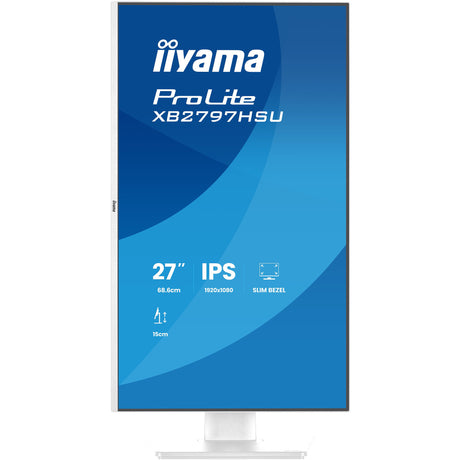 Iiyama Prolite xb2797hsu-w1 27 Monitor (weiß (matt), 120 Hz, HDMI, Display-Port, USB, Audio)